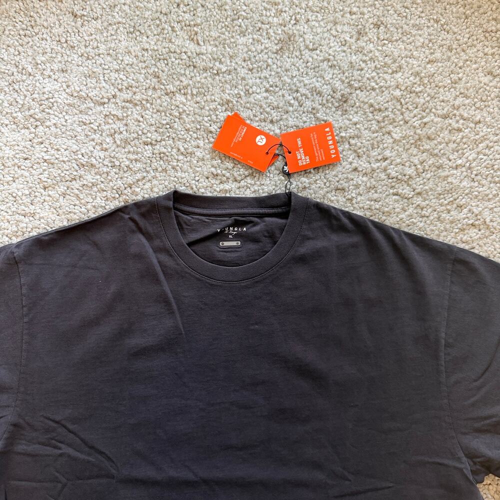 Men's YoungLA 4125 - Heritage Tee(Sold Out)  NWT, XL 100% Cot, Charcoal - Picture 3 of 5